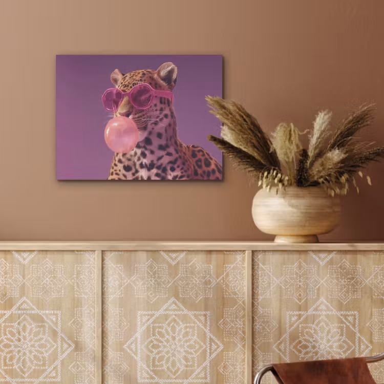 Panter - Zonnebril - Kauwgombel - Roze PET vilt klein -sfeer4