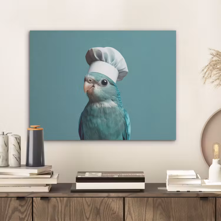 Parkiet - Vogel - Koksmuts - Cute PET vilt klein -sfeer1
