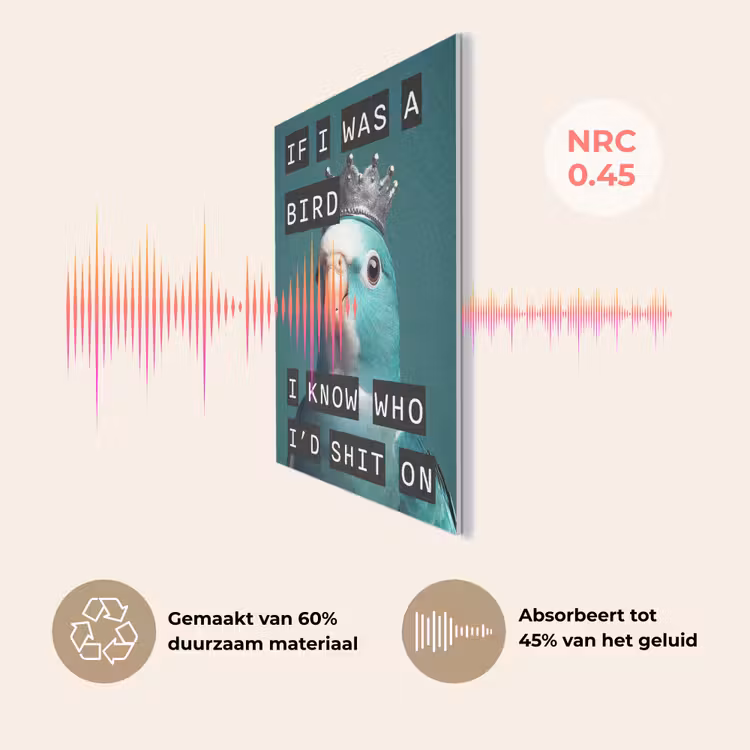 Parkiet - Turquoise - Quotes - Decoratie PET vilt klein -USP_NL