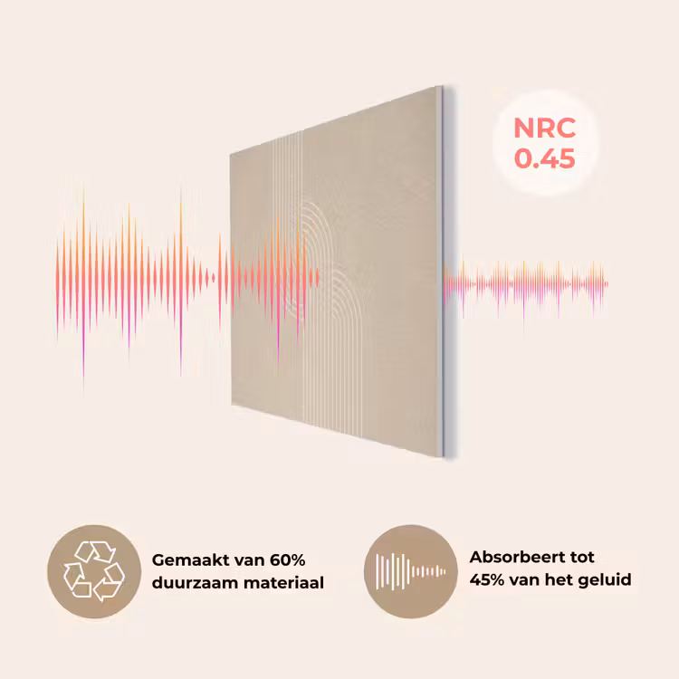 Parallelle lijnen - Lichte textuur - Beige PET vilt klein -USP_NL