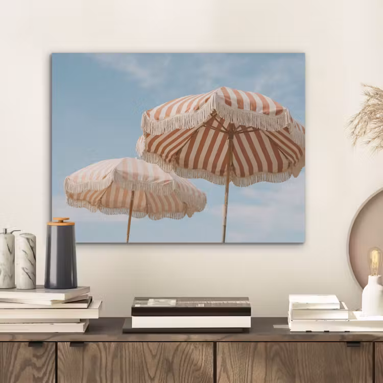 Parasol - Lucht - Rood PET vilt klein -sfeer1