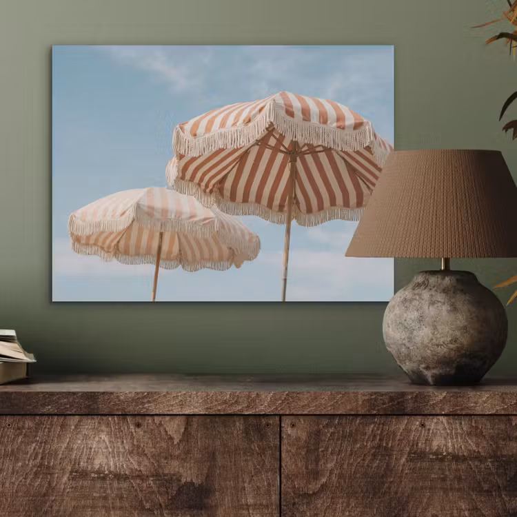 Parasol - Lucht - Rood PET vilt klein -sfeer2