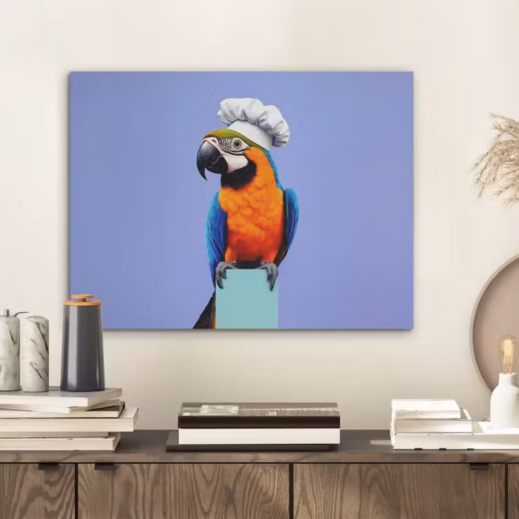 Papegaai - Koksmuts - Vogel - Leuk PET vilt klein -sfeer1