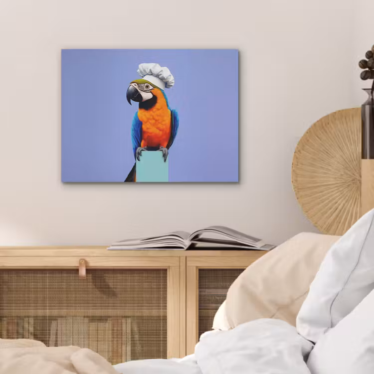 Papegaai - Koksmuts - Vogel - Leuk PET vilt klein -sfeer3