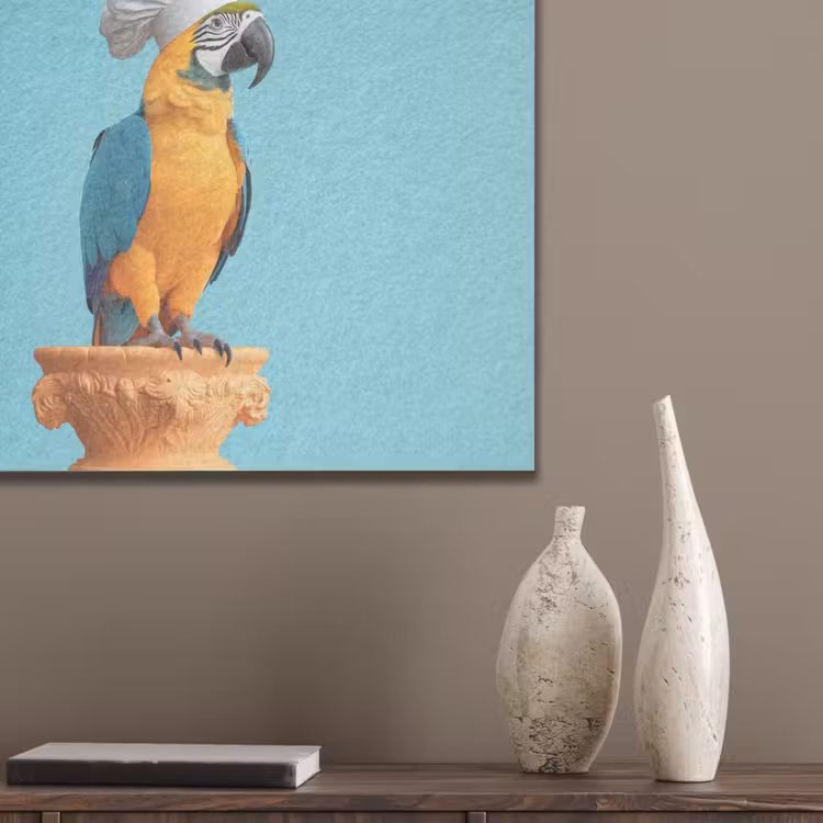 Papegaai - Koksmuts - Grappig - Vogel PET vilt klein -sfeer6_closeup