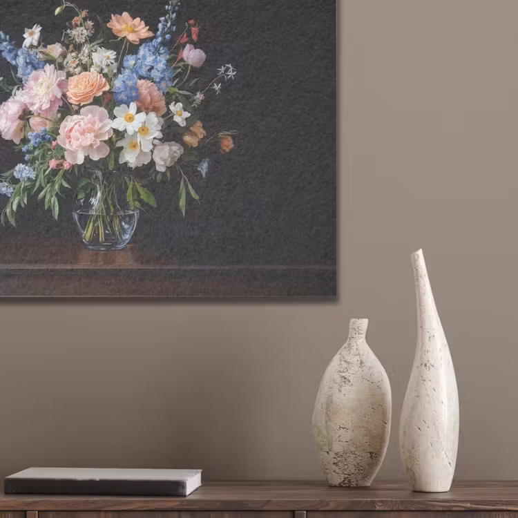 Pastel - Bloemen - Glazen - Vaas PET vilt klein -sfeer6_closeup