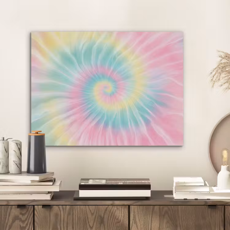 Pasteltinten - Tie dye - Roze PET vilt klein -sfeer1