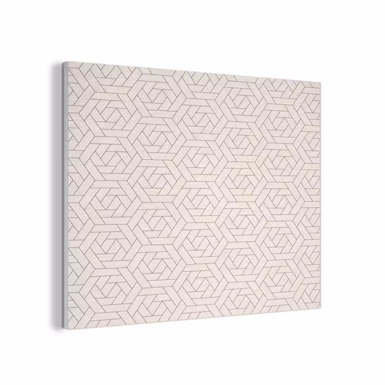Patroon - Beige - Lijnen - Bruin PET vilt klein 837 -3d