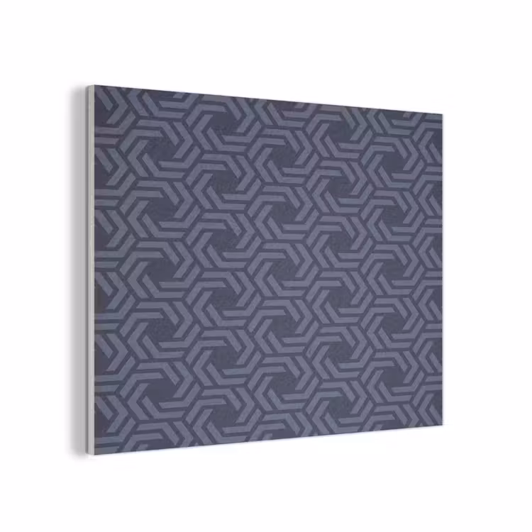 Patroon - Blauw - Geometrisch PET vilt klein 837 -3d