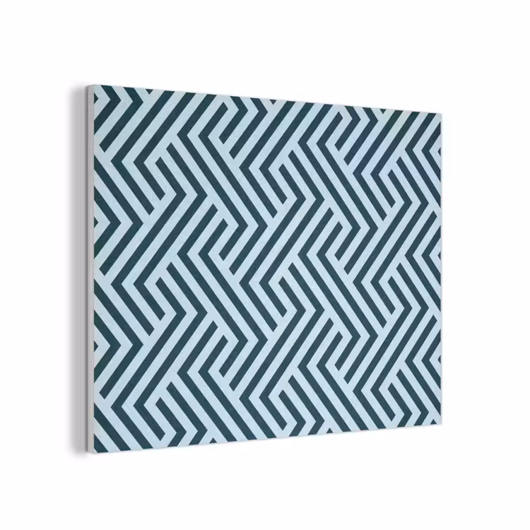 Patroon - Blauw - Lijnen - Zigzag PET vilt klein 837 -3d
