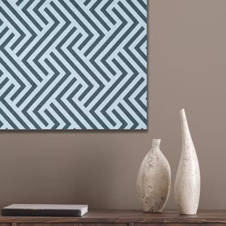 Patroon - Blauw - Lijnen - Zigzag PET vilt klein 837 -sfeer6_closeup