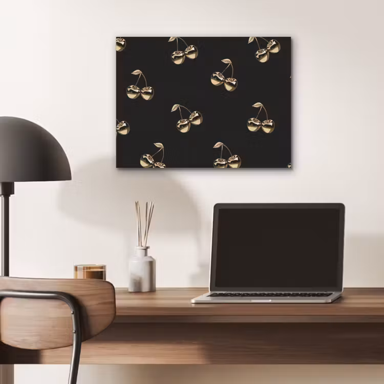 Patroon - Kersen - Goud - Chrome PET vilt klein -sfeer5