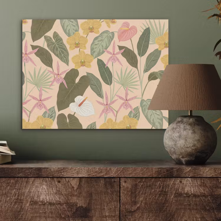 Patroon - Bloemen - Kleurrijk PET vilt klein -sfeer2