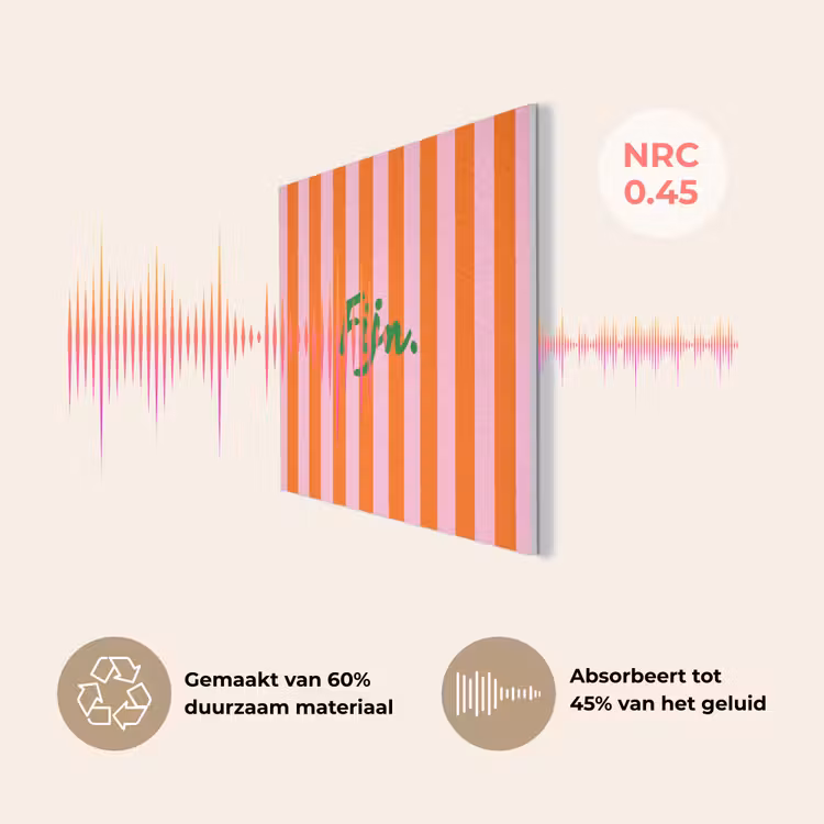 Patroon - Oranje - Fijn - Strepen PET vilt klein -USP_NL