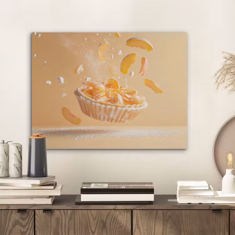 Peach - Eten - Taart - Oranje PET vilt klein -sfeer1