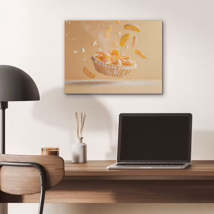 Peach - Eten - Taart - Oranje PET vilt klein -sfeer5