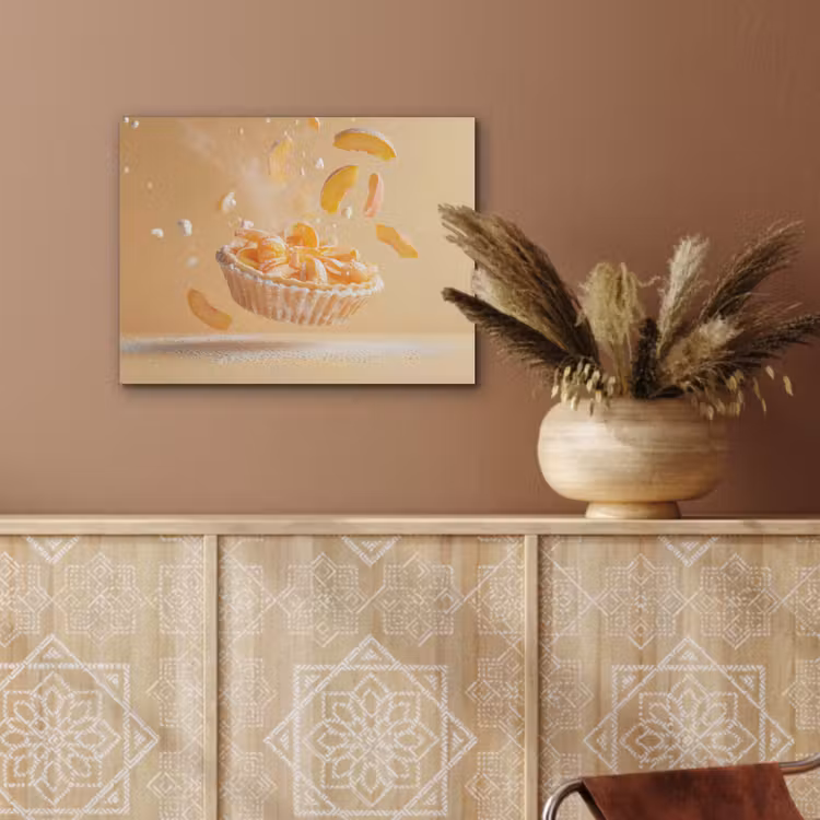 Peach - Eten - Taart - Oranje PET vilt klein -sfeer4