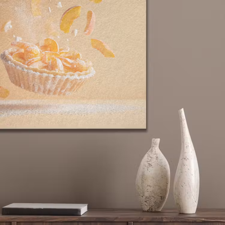 Peach - Eten - Taart - Oranje PET vilt klein -sfeer6_closeup