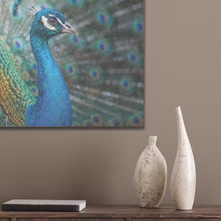 Pauw - Veren - Blauw PET vilt klein -sfeer6_closeup