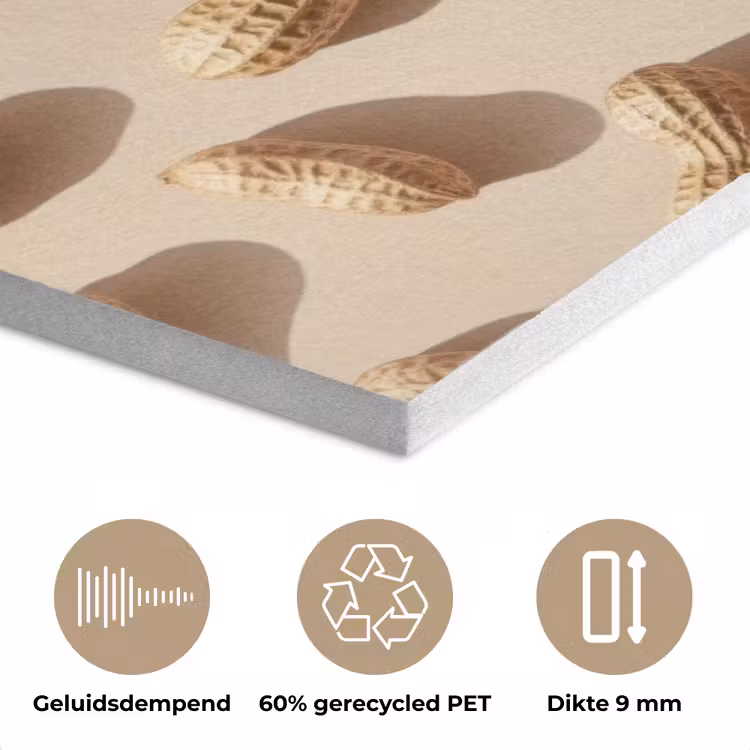 Pinda's - Patroon - Beige PET vilt klein -closeup_NL