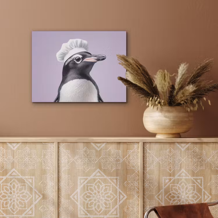 Pinguïn - Koksmuts - Lief - Paars PET vilt klein -sfeer4
