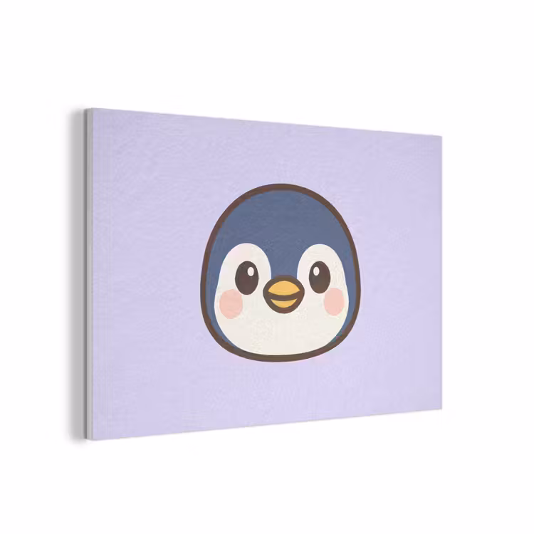 Pinguïn - Paars - Schattig PET vilt middel -3d