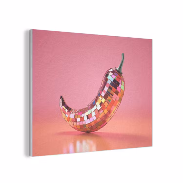 Peper - Disco - Rood - Glitter PET vilt klein -3d