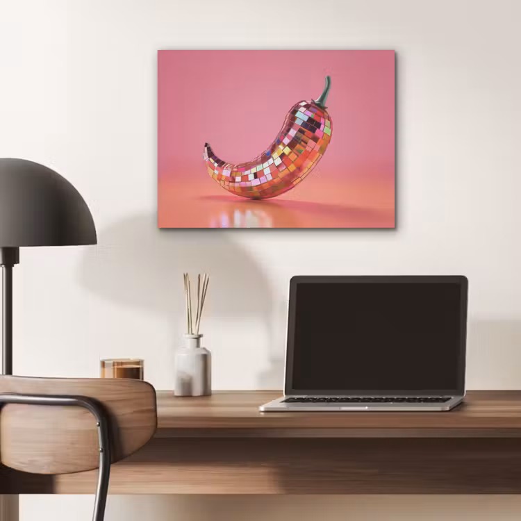 Peper - Disco - Rood - Glitter PET vilt klein -sfeer5