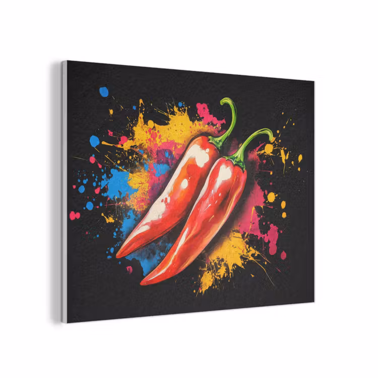 Peper - Graffiti - Verf - Abstract - Modern - Kleurrijk PET vilt klein -3d