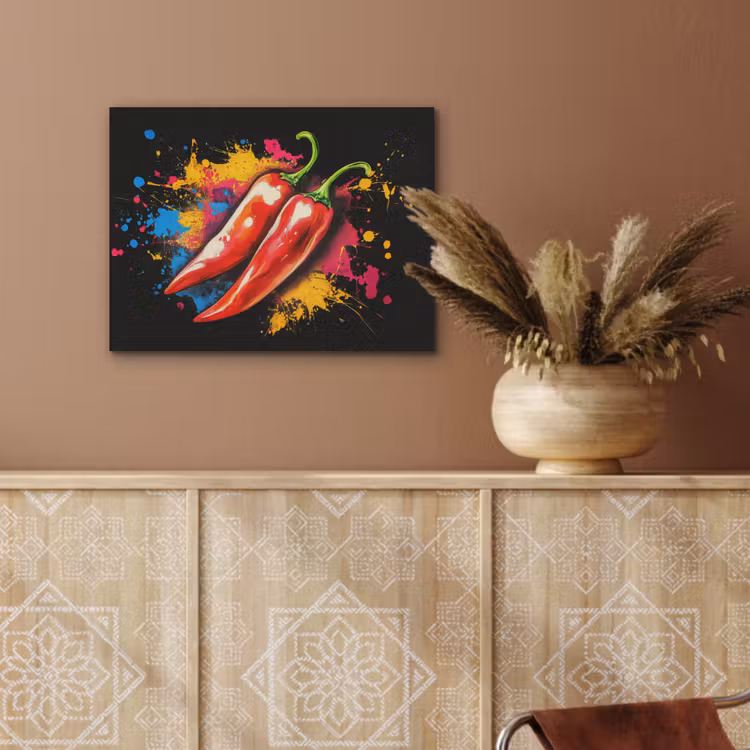 Peper - Graffiti - Verf - Abstract - Modern - Kleurrijk PET vilt klein -sfeer4