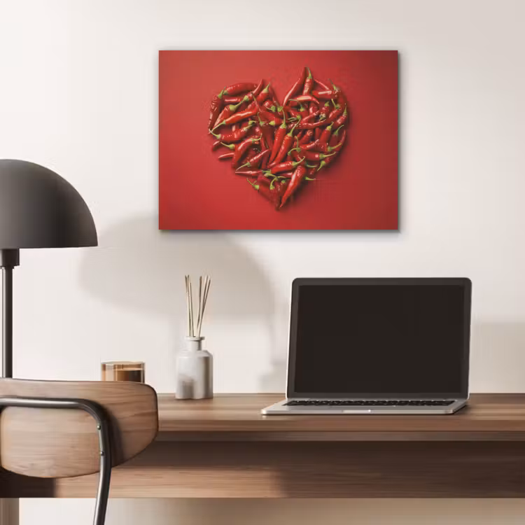 Pepers - Rood - Hart PET vilt klein -sfeer5