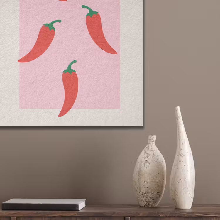 Pepers - Rood - Illustratie PET vilt klein -sfeer6_closeup