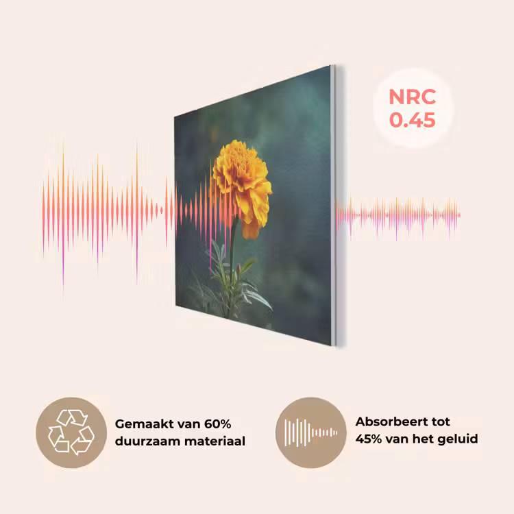 Bloemblaadjes - Afrikaan - Oranje - Wazig PET vilt klein -USP_NL
