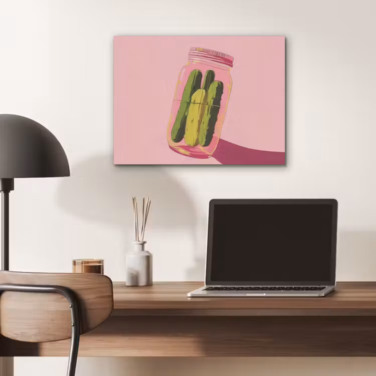 Augurken - Pot - Schaduw - Roze PET vilt klein -sfeer5