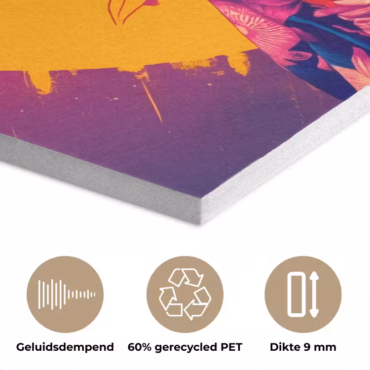 Varken - Bloemkroon - Kimono - Abstract PET vilt klein -closeup_NL