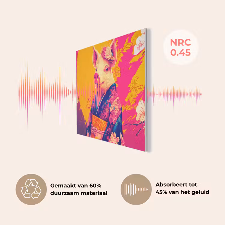Varken - Bloemkroon - Kimono - Abstract PET vilt klein -USP_NL