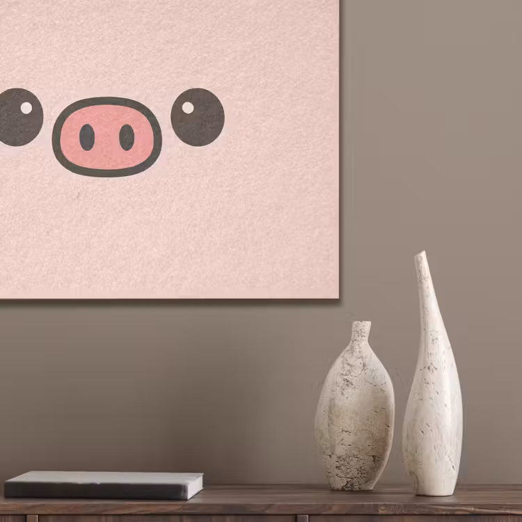 Varken - Roze - Minimalistisch PET vilt klein -sfeer6_closeup