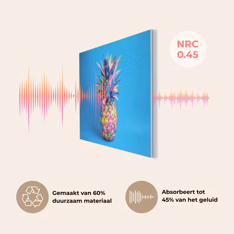 Ananas - Blauw - Tropisch - Vrolijk PET vilt klein -USP_NL