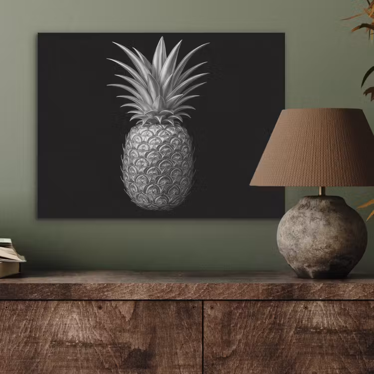 Ananas - Gedetailleerd - Bladeren PET vilt klein -sfeer2