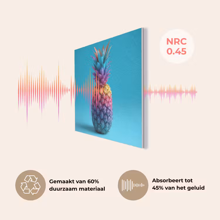Ananas - Regenboog - Blauw - Popart PET vilt klein -USP_NL
