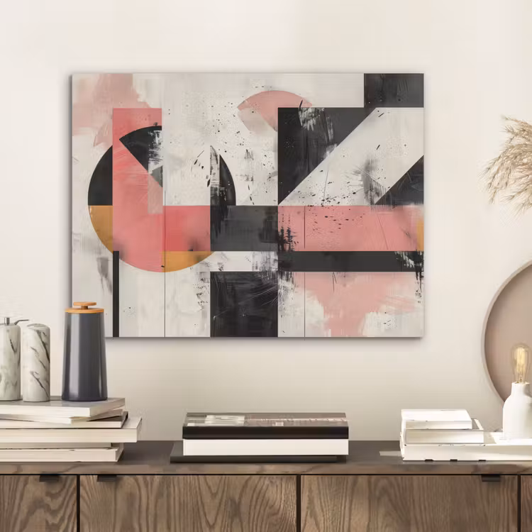Roze - Abstract - Aesthetic - Modern - Vormen PET vilt klein -sfeer1