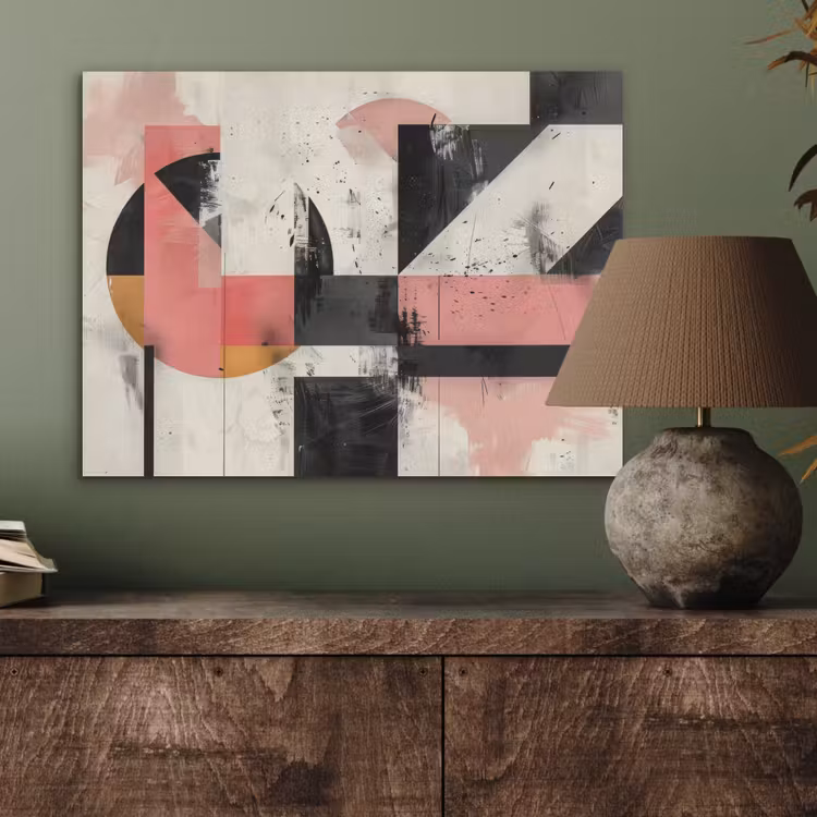 Roze - Abstract - Aesthetic - Modern - Vormen PET vilt klein -sfeer2