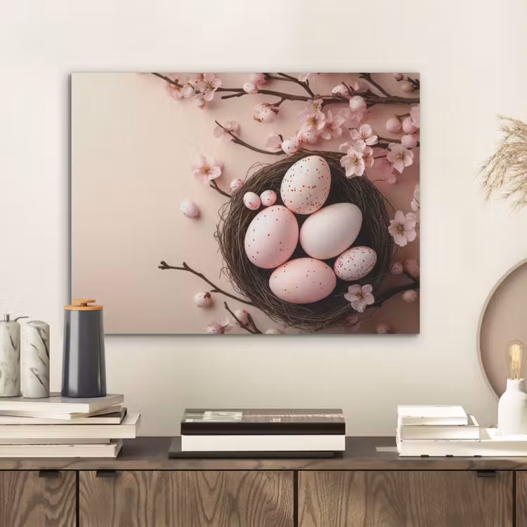 Roze - Bloesems - Eieren PET vilt klein -sfeer1