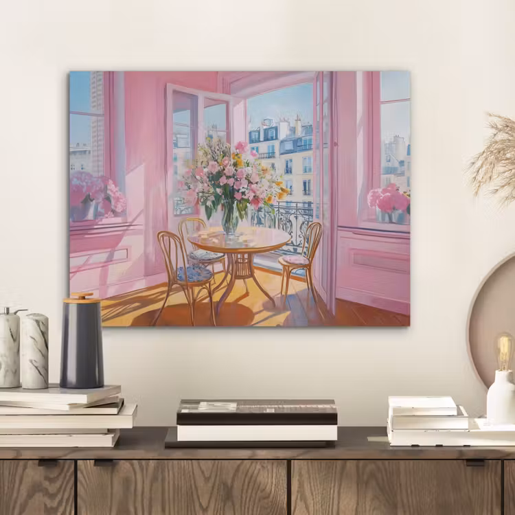 Pink - City - Bloemen PET vilt klein -sfeer1