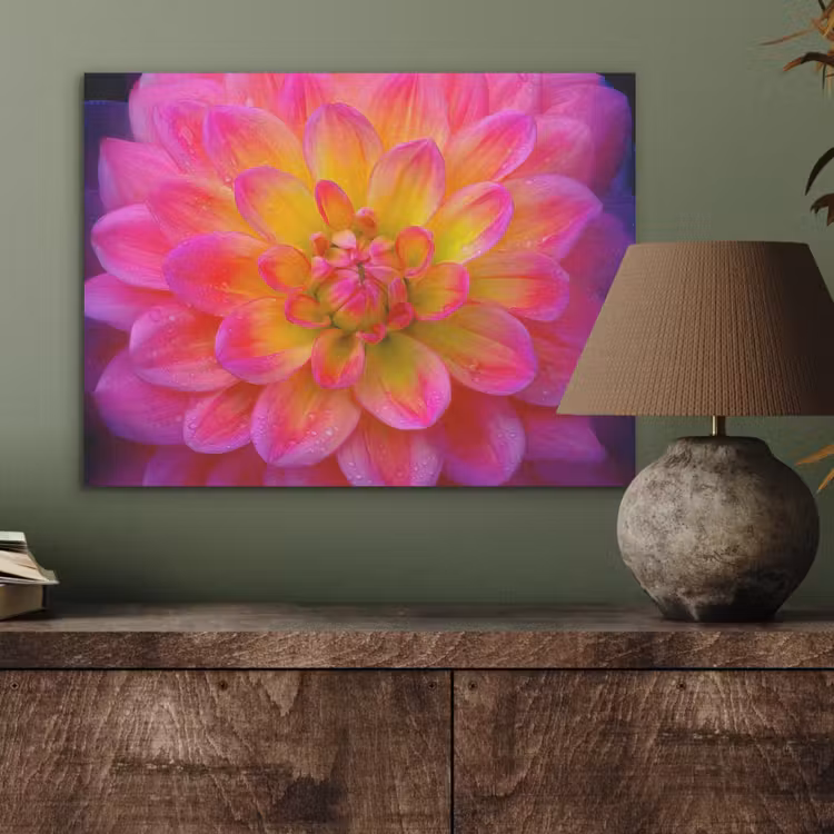Roze - Dahlia - Kleurrijk PET vilt klein -sfeer2
