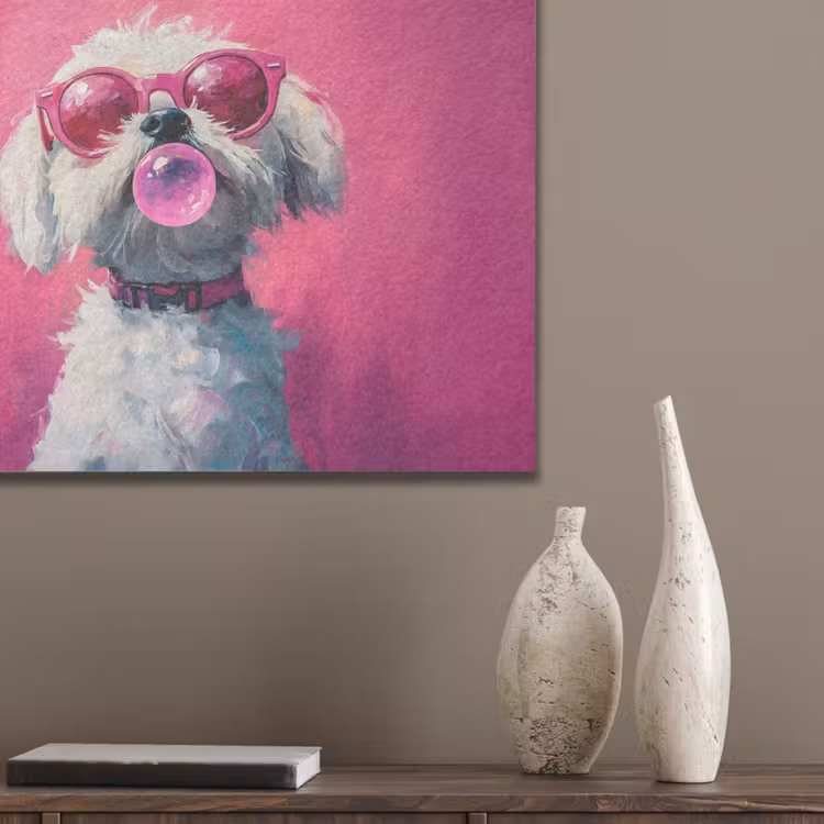 Pink - Hond - Bubbel PET vilt klein -sfeer6_closeup