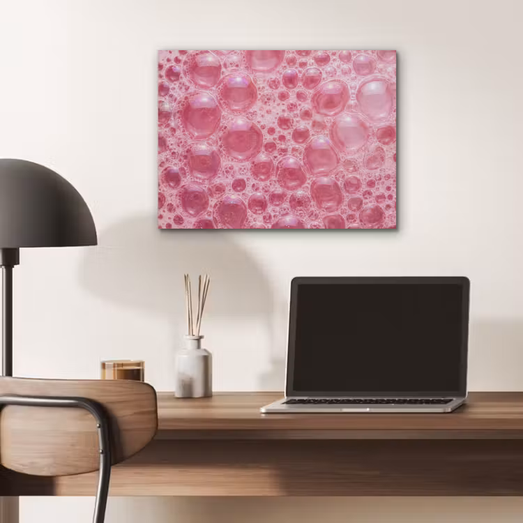Roze - Schuim - Bubbels PET vilt klein -sfeer5