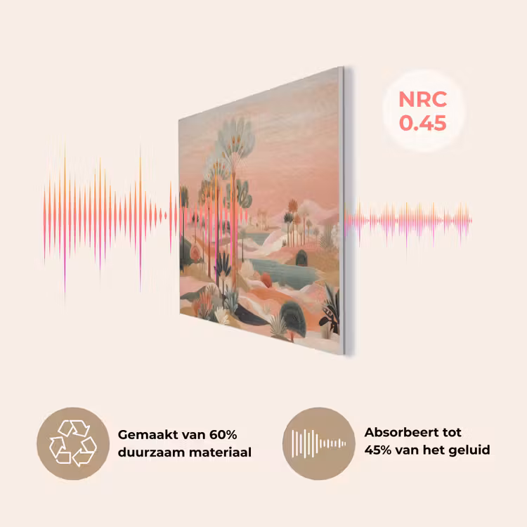 Roze landschap - Palmen - Water PET vilt klein -USP_NL