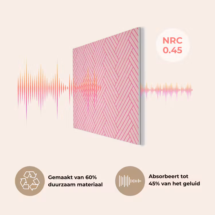 Roze - Patroon - Lijnen PET vilt klein 837 -USP_NL