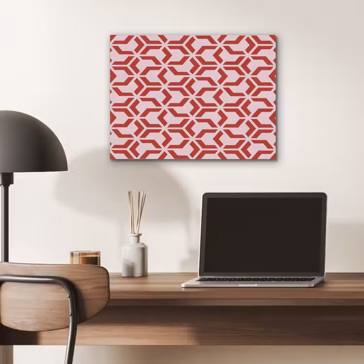 Roze - Rood - Geometrisch - Patroon PET vilt klein 837 -sfeer5